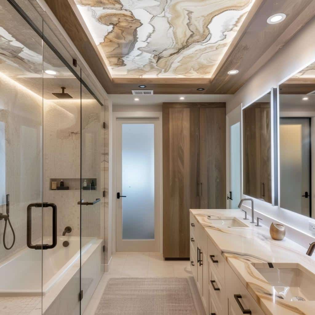 Uncover the Secrets to Transforming Your Bathroom Ceiling with These Genius Ideas. 3 Uncover the Secrets to Transforming Your Bathroom Ceiling with These Genius Ideas.