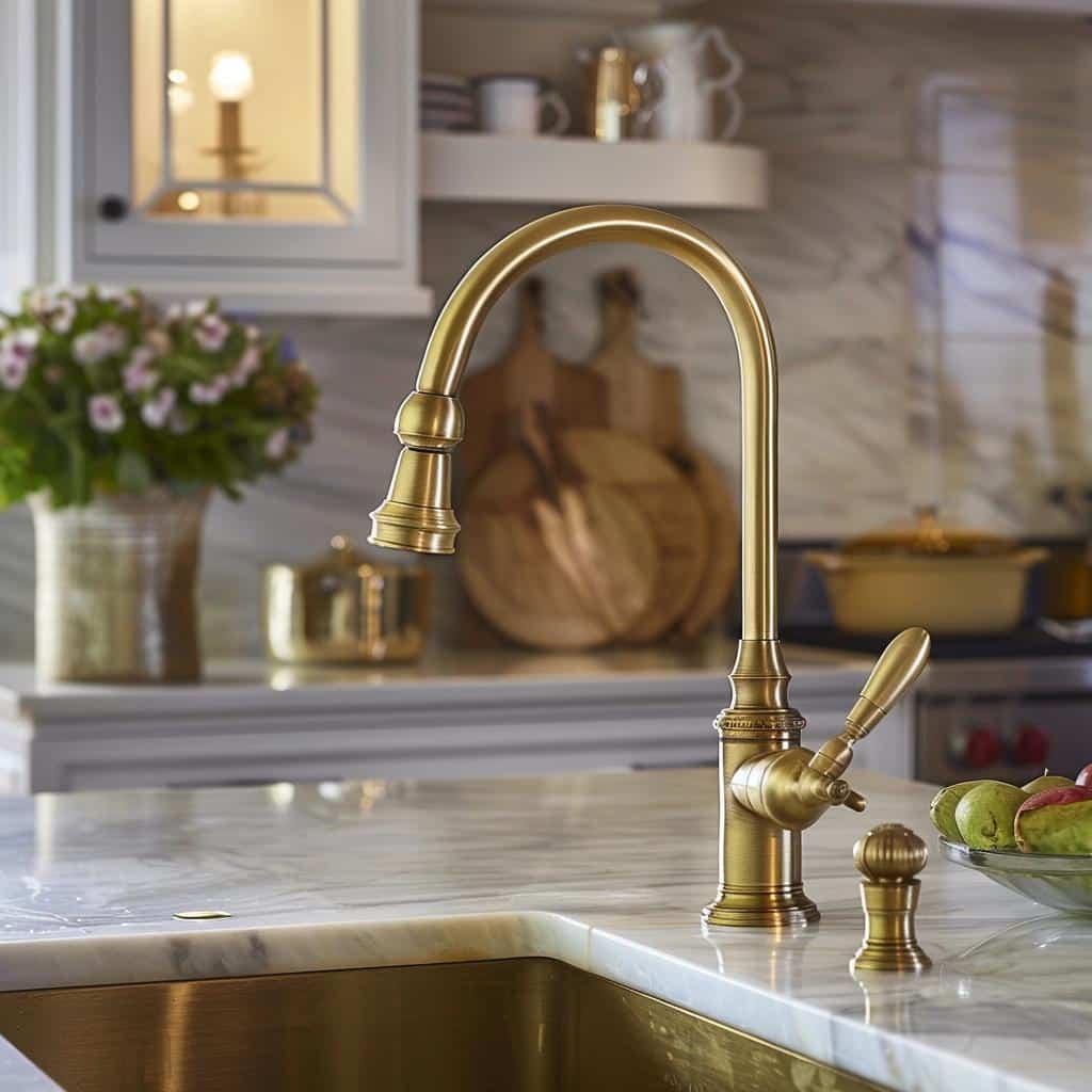 Uncover the Timeless Charm of Antique Brass Kitchen Faucets. 3 Uncover the Timeless Charm of Antique Brass Kitchen Faucets.
