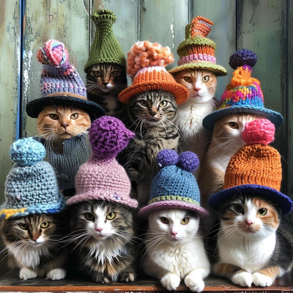 Unleash Your Feline Flair: Crocheted Cat Hats That Steal the Spotlight. 1 Unleash Your Feline Flair: Crocheted Cat Hats That Steal the Spotlight.