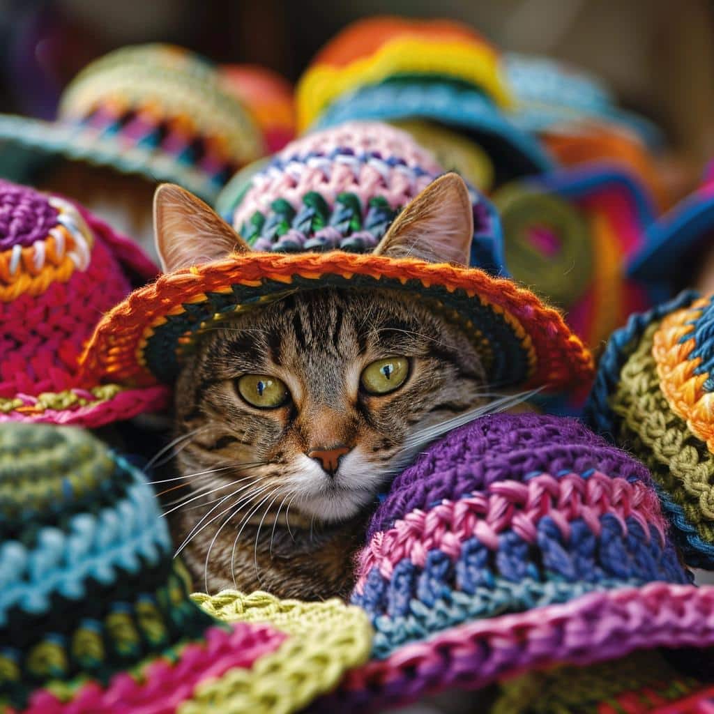 Unleash Your Feline Flair: Crocheted Cat Hats That Steal the Spotlight. 2 Unleash Your Feline Flair: Crocheted Cat Hats That Steal the Spotlight.
