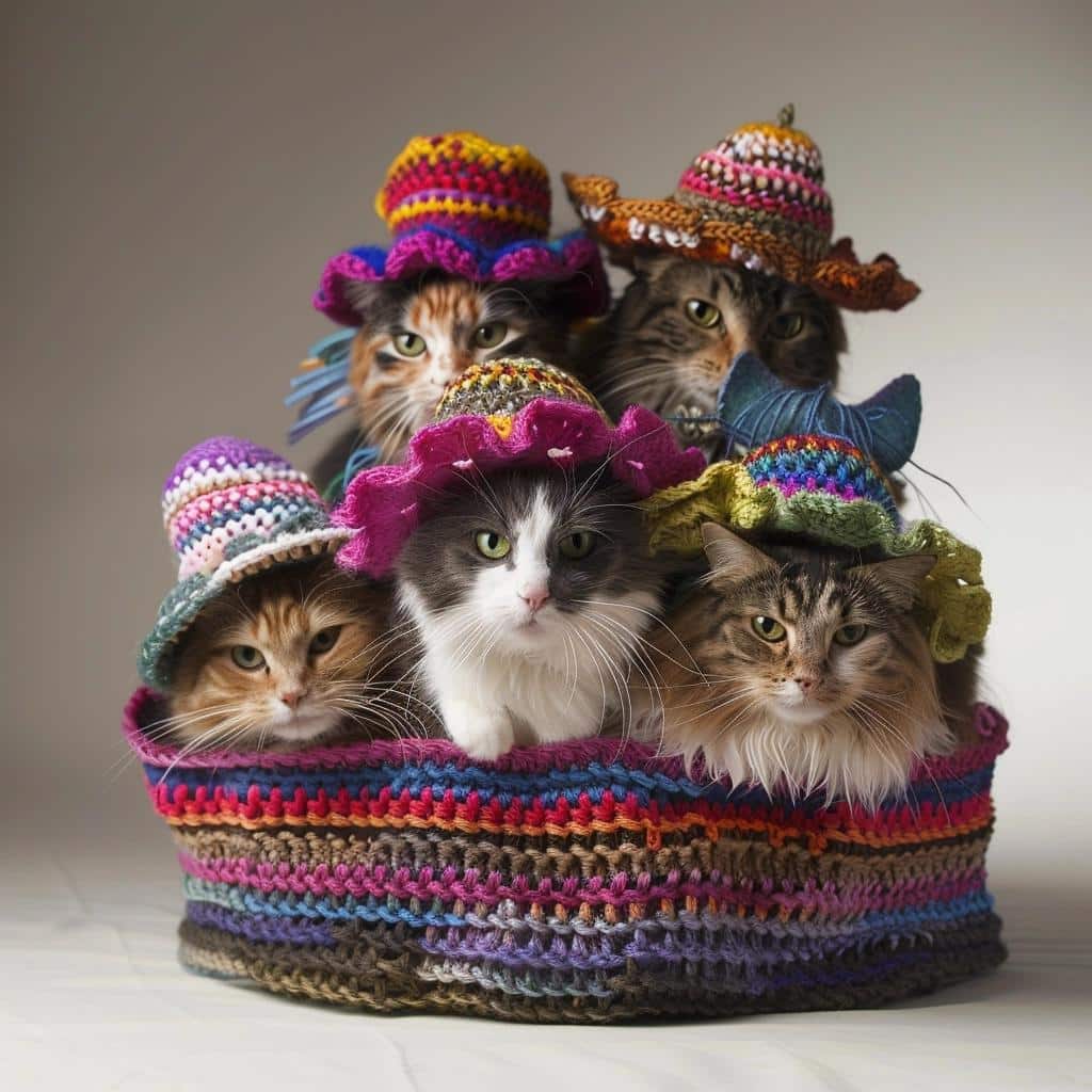 Unleash Your Feline Flair: Crocheted Cat Hats That Steal the Spotlight. 3 Unleash Your Feline Flair: Crocheted Cat Hats That Steal the Spotlight.