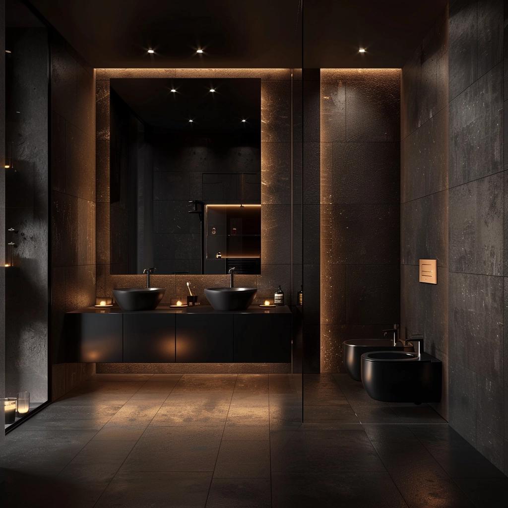 Unlock the Allure of Darkness: Captivating Dark Bathroom Design Secrets Unveiled. 1 Unlock the Allure of Darkness: Captivating Dark Bathroom Design Secrets Unveiled.