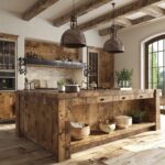 Unlock the Rustic Charm: Unleashing the Captivating Potential of a Kitchen Island.