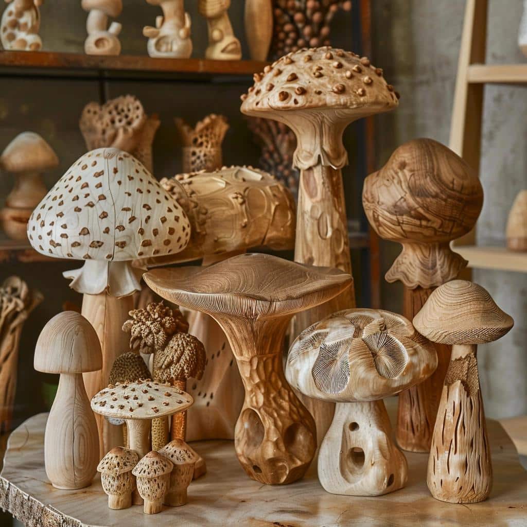 Unraveling the Enchanting Realm of Wooden Mushroom Decor: Discover the Magic. 1 Unraveling the Enchanting Realm of Wooden Mushroom Decor: Discover the Magic.