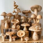 Unraveling the Enchanting Realm of Wooden Mushroom Decor: Discover the Magic.