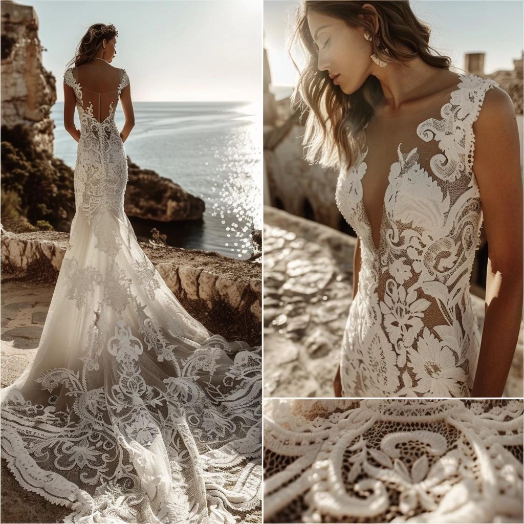 Unveiling the Enchanting Secrets of the Lace Mermaid Wedding Dress. 2 Unveiling the Enchanting Secrets of the Lace Mermaid Wedding Dress.