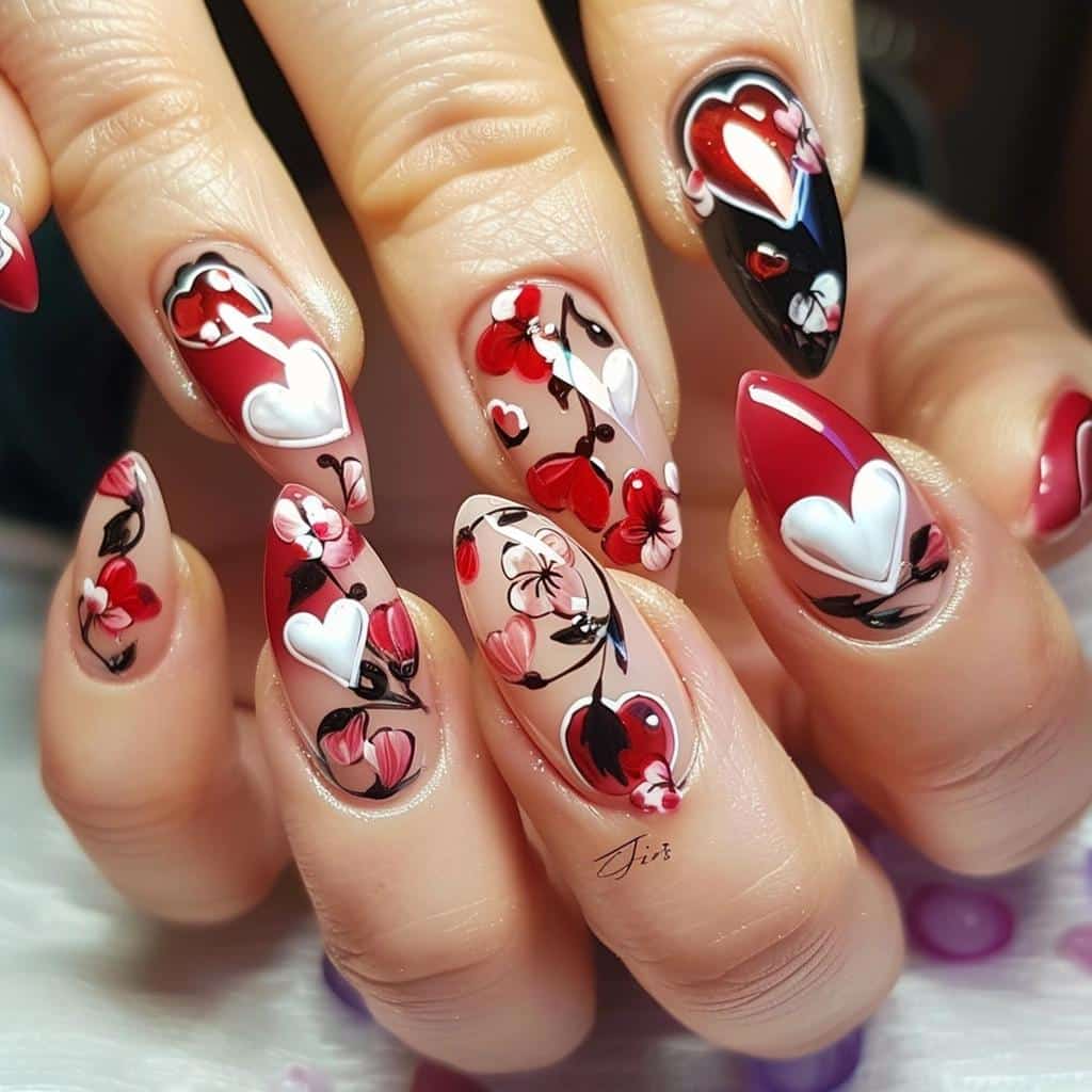 VALENTINE'S NAILS: THE CAPTIVATING DESIGNS THAT WILL STEAL YOUR HEART. 3 VALENTINE'S NAILS: THE CAPTIVATING DESIGNS THAT WILL STEAL YOUR HEART.
