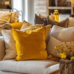 You Won't Believe What Happened When We Added Mustard Yellow Decorative Pillows to This Room.