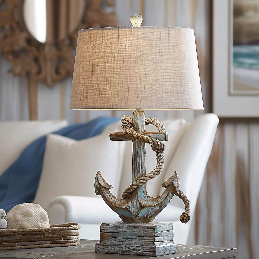 You Won't Believe The Nautical Twist These Living Room Table Lamps Bring!