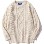 Cozy Warmth Everyday Luxury Cream Cable Knit Sweater.