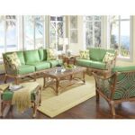 Cozy Wicker Haven A Stylish Sanctuary for Relaxation and Conversation.