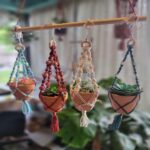Elevate Your Greenery Artfully with This Chic Macrame Plant Hanger. Elevate Your Greenery Artfully with This Chic Macrame Plant Hanger.
