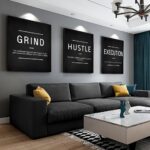 Timeless Elegance Monochrome Living Room Design.