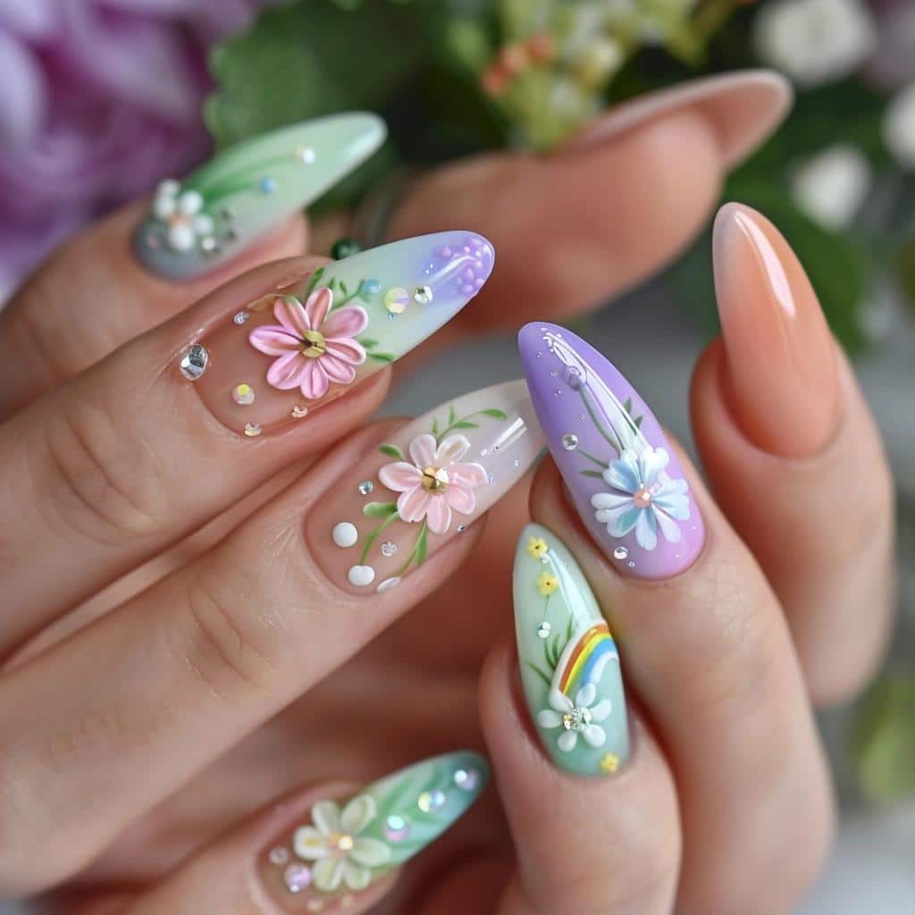 Captivating Spring Nail Designs You'll Adore in 2024. 8 Uncover the Enchanting World of Pastel Petals: 47 Dreamy Spring Nail Ideas for 2024!