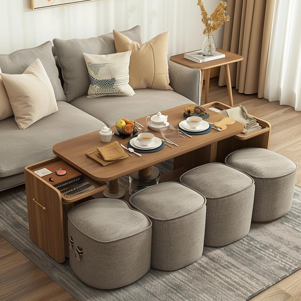3 Functional Sofa Table with Stools Ideas for Compact Rooms 3 3 Functional Sofa Table with Stools Ideas for Compact Rooms
