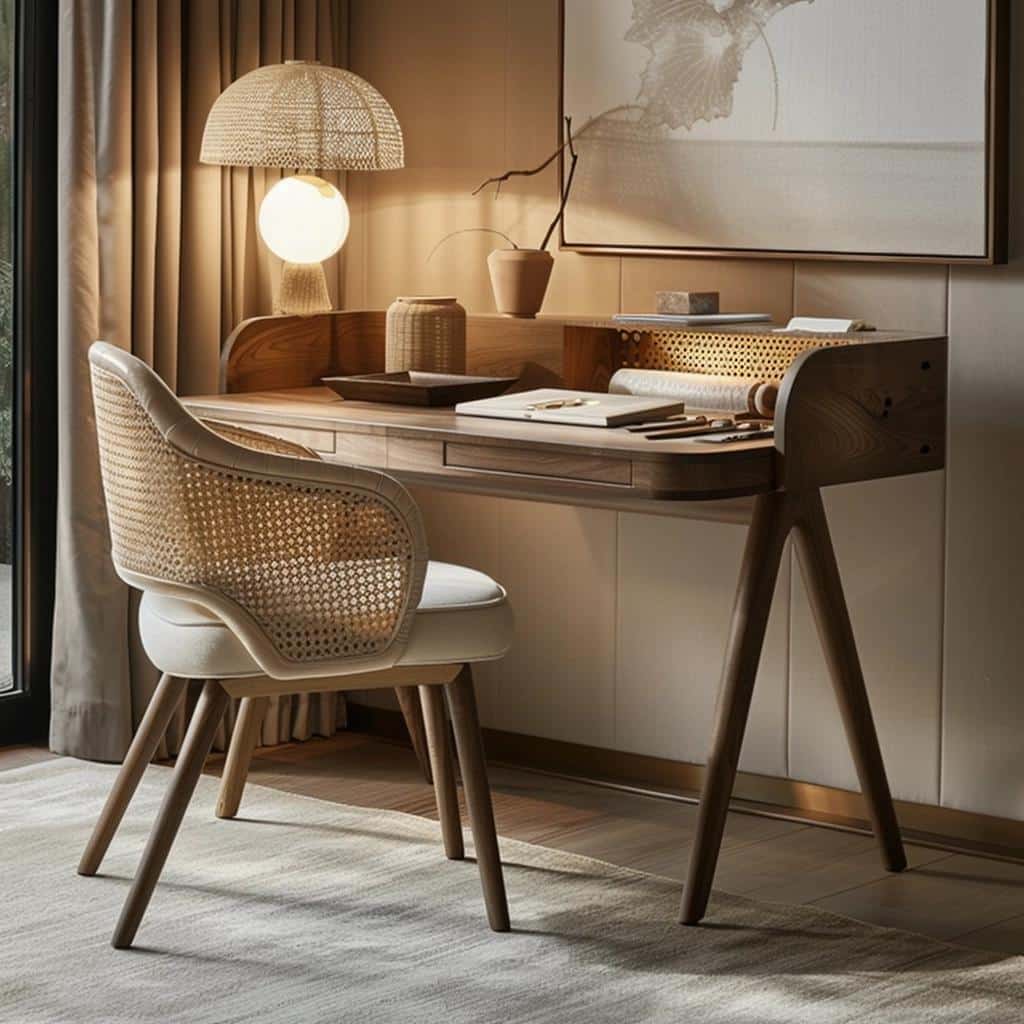 5 Elegant Rattan Desks for Limited Spaces 4 5 Elegant Rattan Desks for Limited Spaces