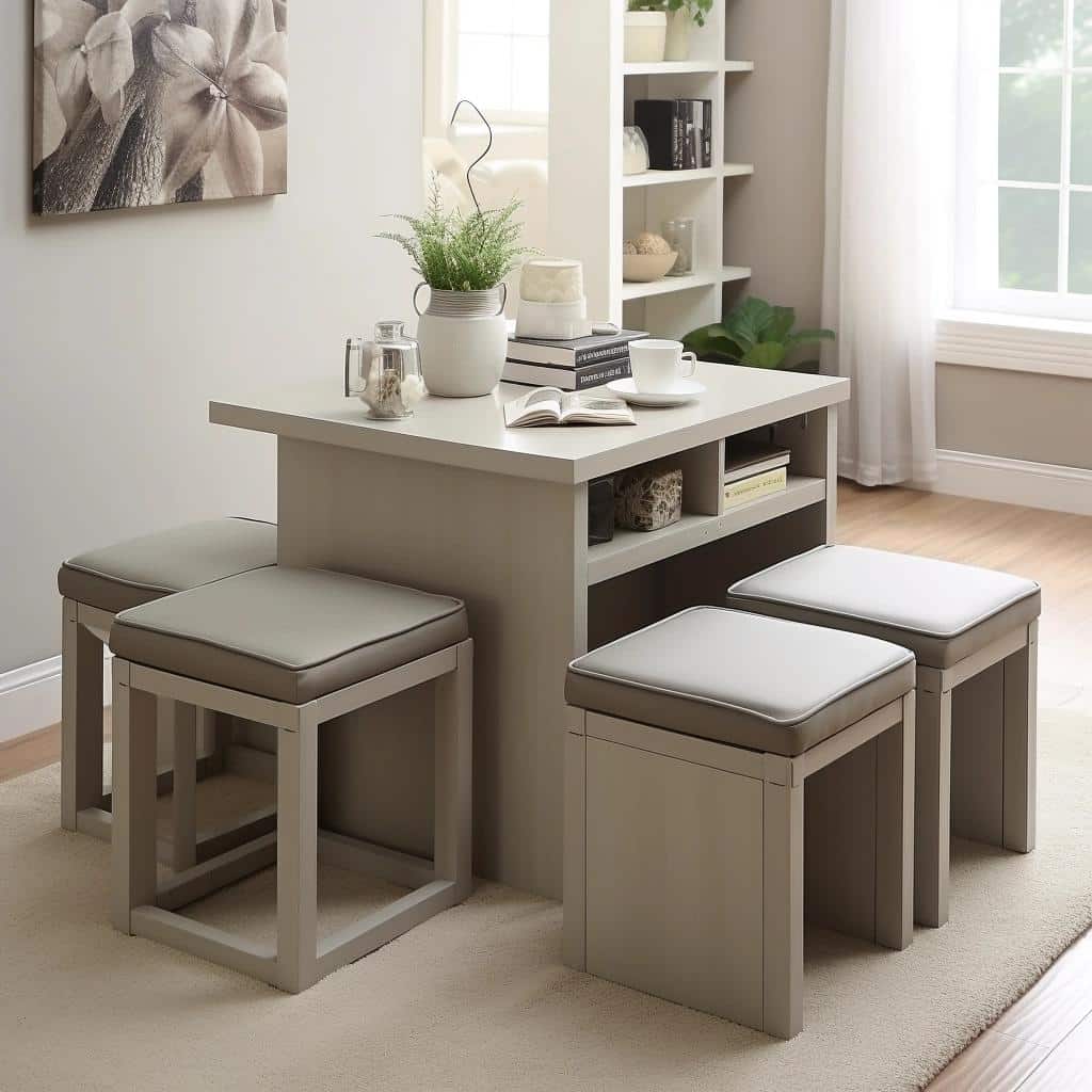 5 Space-Saving Sofa Tables with Stools for Small Spaces 3 5 Space-Saving Sofa Tables with Stools for Small Spaces