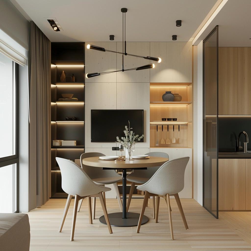 6 Practical Tips for Maximizing the Available Area in Dining Rooms in Small Apartments 2 6 Practical Tips for Maximizing the Available Area in Dining Rooms in Small Apartments