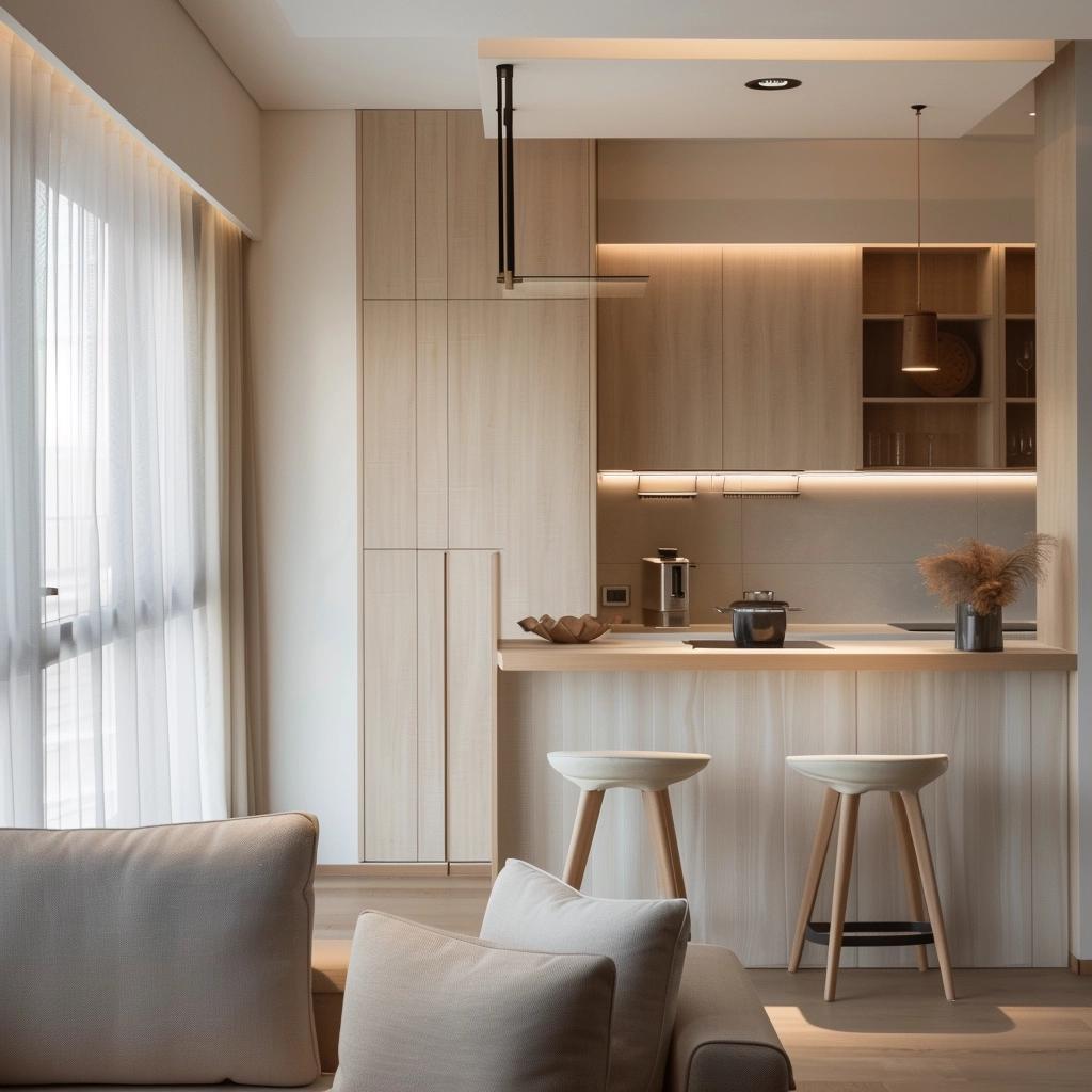 6 Tips for Integrated Environments in Small Rooms with American Kitchens 1 6 Tips for Integrated Environments in Small Rooms with American Kitchens