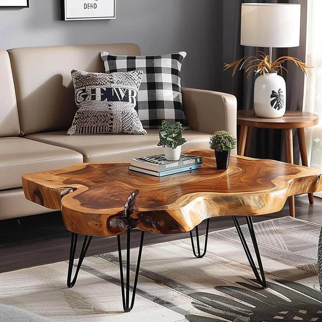 5 Space-Saving Live Edge Coffee Tables for Limited Spaces 1 5 Space-Saving Live Edge Coffee Tables for Limited Spaces