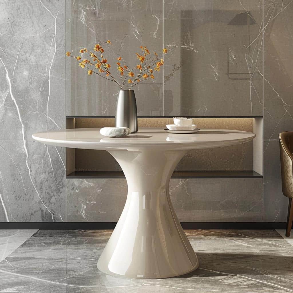 7 Stylish Pedestal Dining Tables for Tiny Areas 2 7 Stylish Pedestal Dining Tables for Tiny Areas