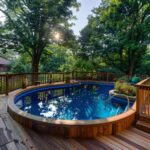 above ground pool deck ideas on a budget