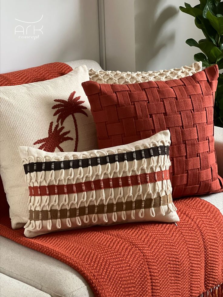 Transform Your Home into a Cozy Winter Retreat. 8 Cushions in earthy tones.