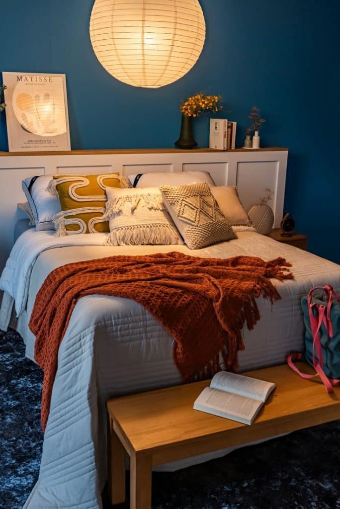 Transform Your Home into a Cozy Winter Retreat. 6 Bed with earthy-toned blanket.