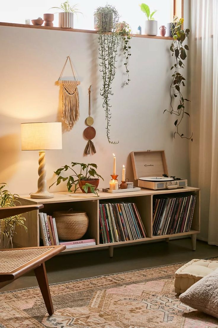 Unique Ways to Display Vinyl Records in Home Décor. 2 Horizontal wooden console for records