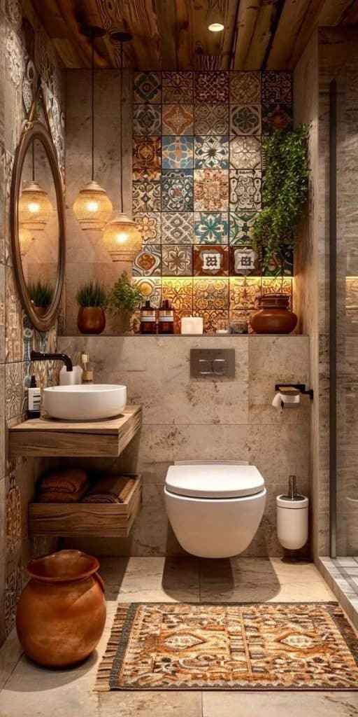 Lavabo with colorful tiles