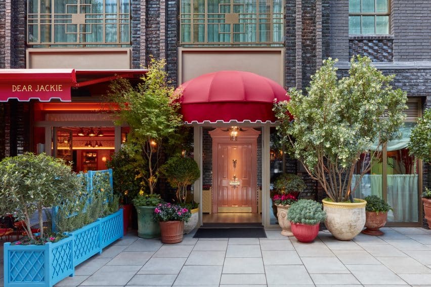 Exterior view of the Broadwick Soho hotel located on Broadwick Street in London's Soho area.