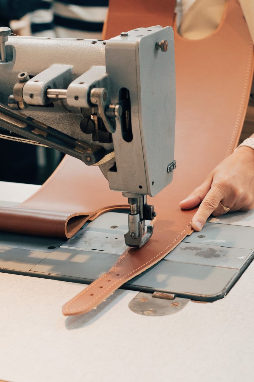 Crafting the Present Exhibition Showcases Modern Manufacturing of Classic Furniture 5 Leather upholstery techniques are showcased in the exhibition.