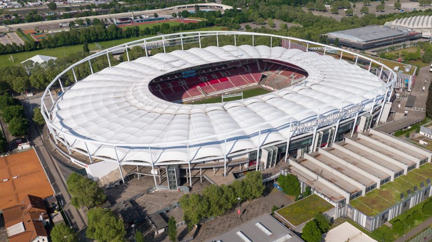 Red Bull Arena reflecting the preservation of original structures within modern design.