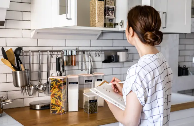 Inspiring Compact Kitchen Ideas for Efficient Small Spaces. 5 Apartment kitchen with spice racks, hooks, and mirrors combining functionality and decoration. Photo: Shutterstock