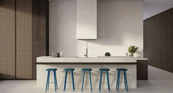 Stunning Ceramic Designs for Your Kitchen: Essential Tips to Choose. 9 Ceramic for kitchen: Castellon GR NAT is porcelain inspired by Pulpis stone extracted from the mountainous region of Castellón, Spain – Photo: Portinari