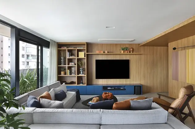 By joining two straight sofas, you can have the same effect as corner sofas – Project: Mandril Arquitetura | Photo: Mariana Orsi @marianaorsifotografia