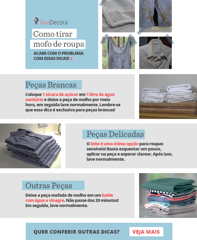 Infographic on how to remove mold from clothes