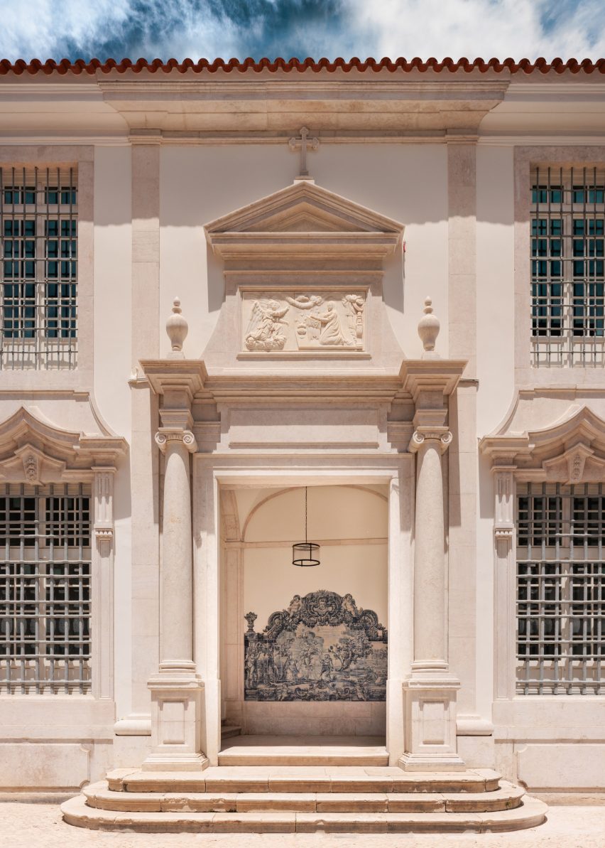 Transformation of a Historic Convent into the Locke de Santa Joana Hotel in Lisbon 2 Old convent building with mosaic tiles in Lisbon.