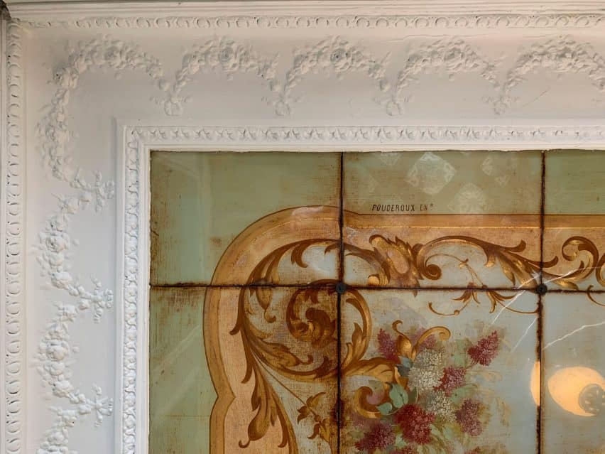 An image focusing on the interior details and materials used within the space.