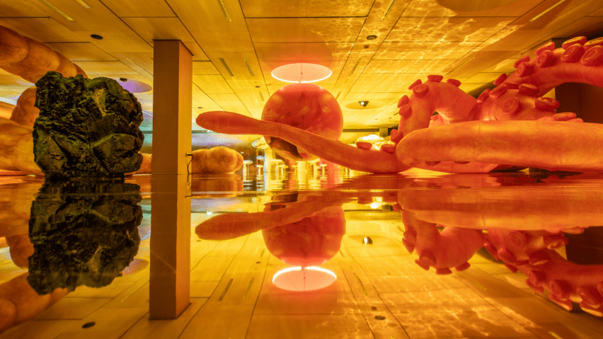 Shiny Gold installation by Nelly Ben Hayoun Studios