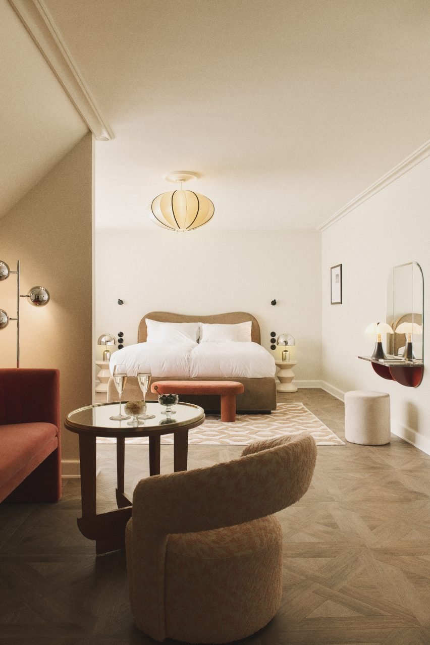 Hotel Bella Grande: A Venetian-Inspired Gem in Copenhagen 2 Interior bedroom view at Hotel Bella Grande, highlighting luxurious decor.