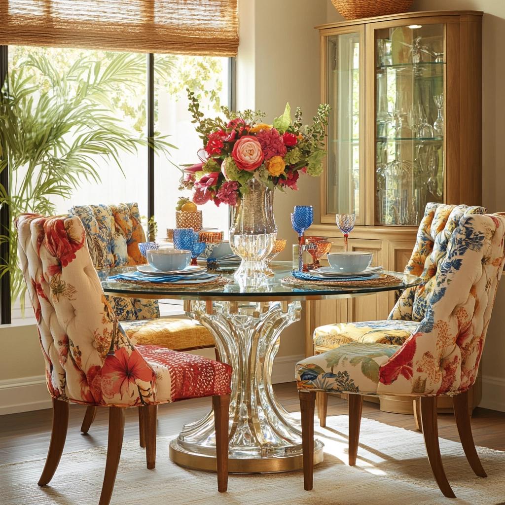 66 Ways to Incorporate Glass Round Tables into Your Decor 4 Mesa Redonda de Vidro: 66 Maneiras de Usar na Sua Decoração