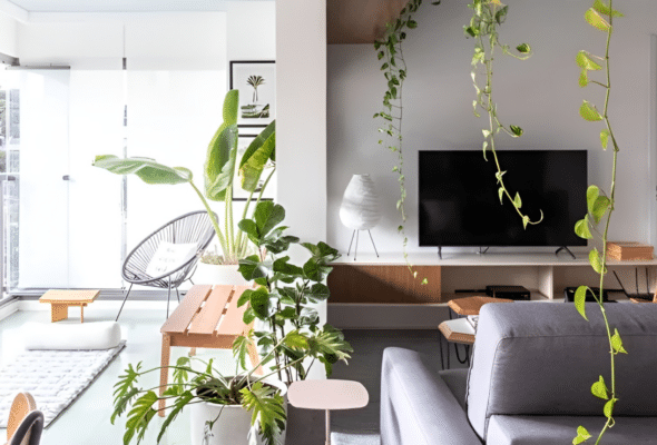 Plantas que podem ajudar a refrescar ambientes e melhorar a circulação de ar.