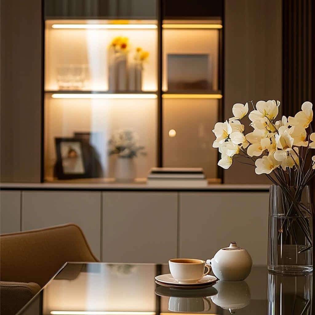 50 Ideas for Incorporating Glass Consoles into Your Home 1 Aparador de vidro: 50 ideias para decorar sua casa