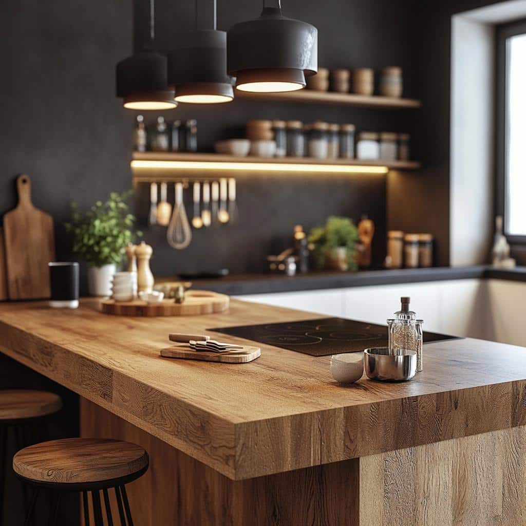 80 Opções de Bancada de Madeira para Cozinha que Decoram com Charme