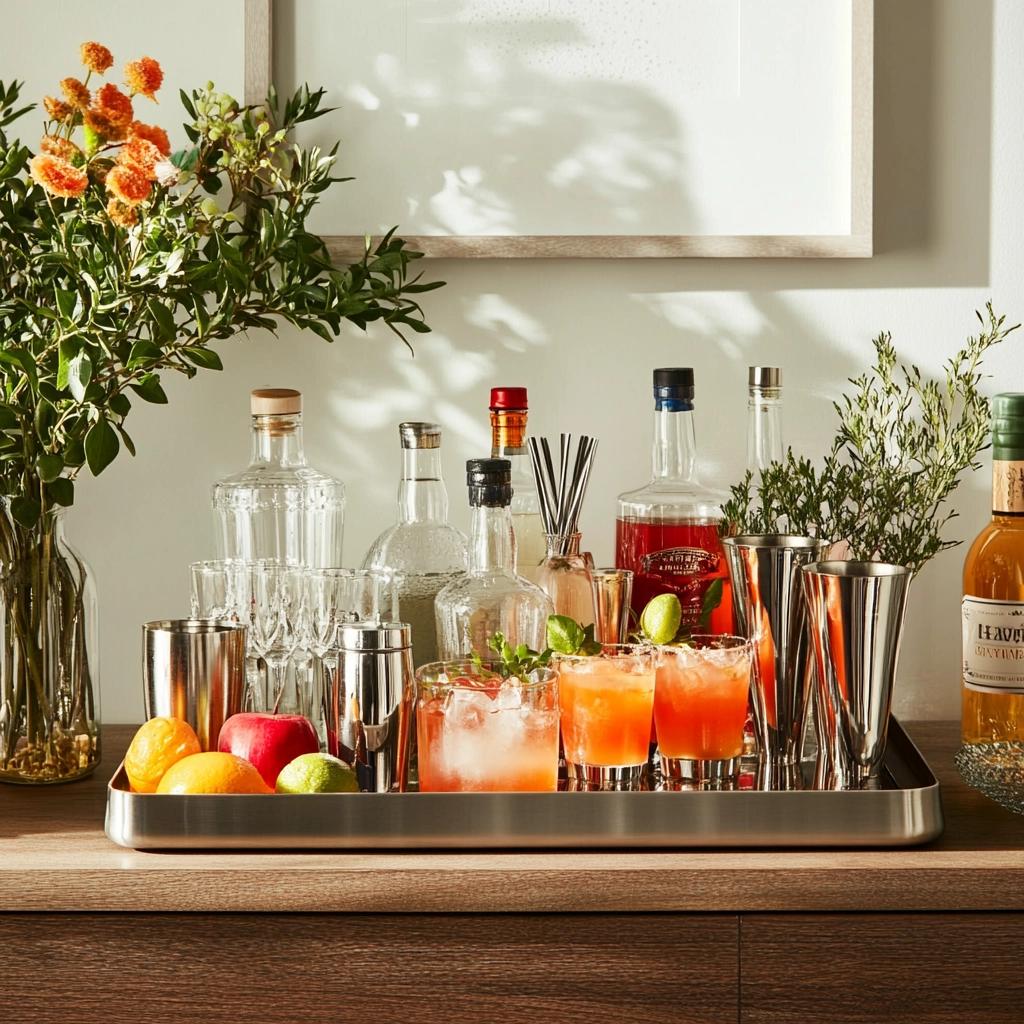 Learn How to Create a Home Bar Setup 1 Decore sua casa com uma bandeja-bar incrível