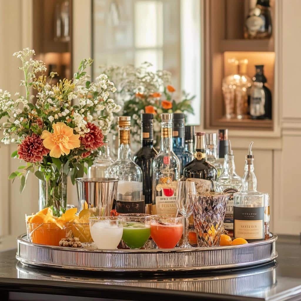 Learn How to Create a Home Bar Setup 6 Decore sua casa com uma bandeja-bar incrível