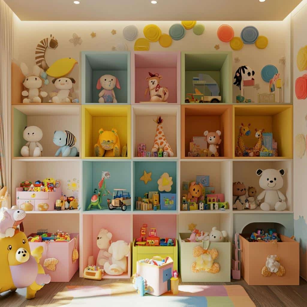 75 Creative Ways to Organize Toy Storage and Reduce Clutter 1 Estante para brinquedos: 75 ideias para deixar tudo em ordem