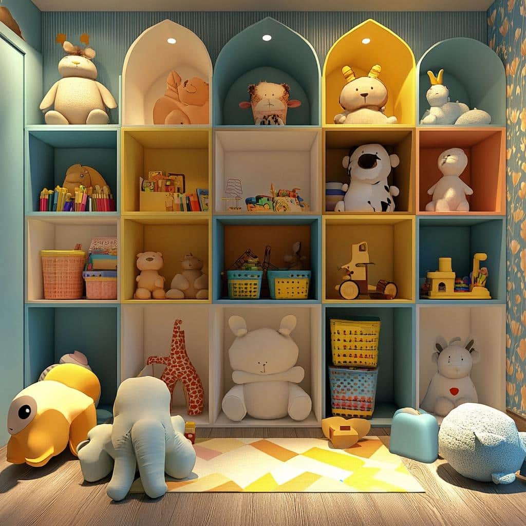 75 Creative Ways to Organize Toy Storage and Reduce Clutter 6 Estante para brinquedos: 75 ideias para deixar tudo em ordem