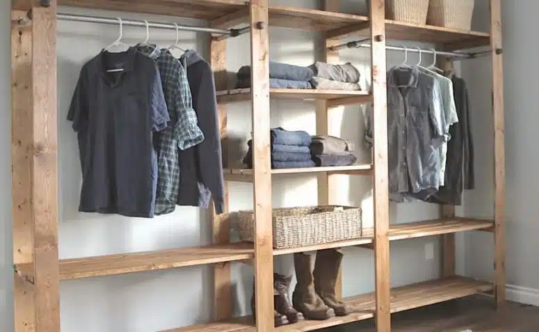 Guarda-roupa de pallet é uma opção sustentável e econômica para a decoração.